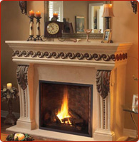 stone gas fireplace