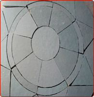 Limestone floor tiles