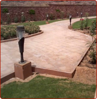 grey sandstone paving slabs